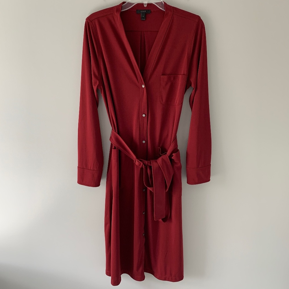 J. Crew Belted Midi Dress